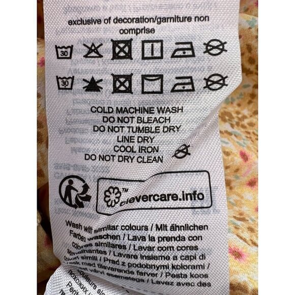 New Vero Moda Women's Size US XS floral Wrap Raffle Dress Yellow Sundress - Picture 9 of 9